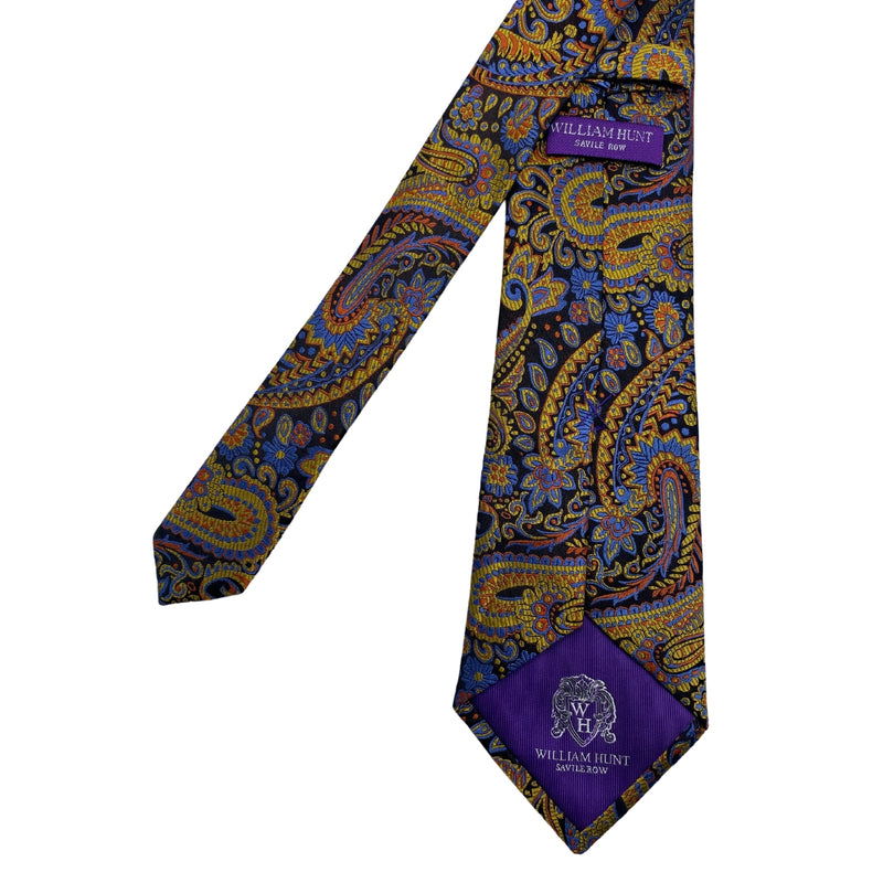 William Hunt Savile Row Navy Paisley Silk Tie Tiesnties William Hunt Savile Row Navy Paisley Silk Tie Tiesnties
