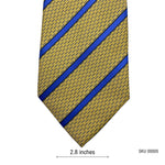 St. Bernard Yellow Men's Tie with Blue Stripes