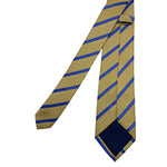 St. Bernard Yellow Men's Tie with Blue Stripes