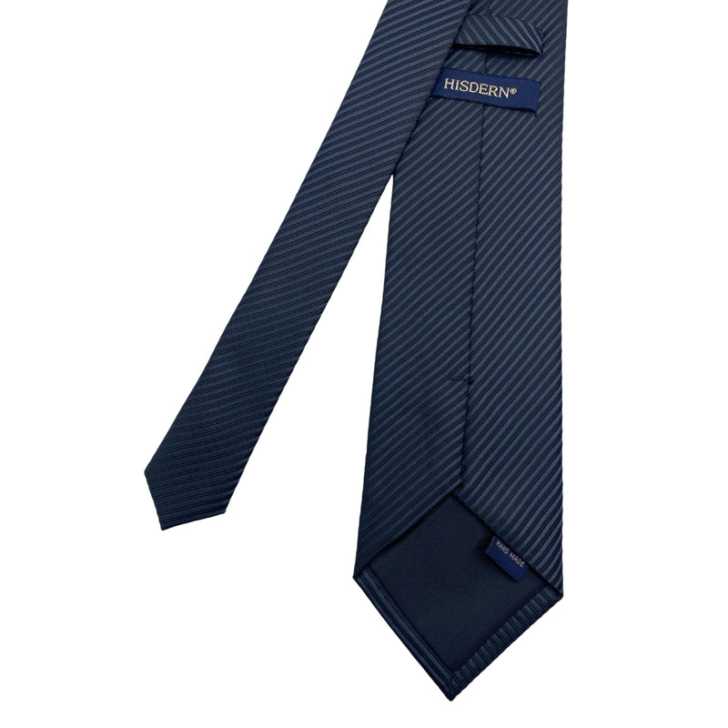 Hisdern Premium Black Self-Textured Men's Tie