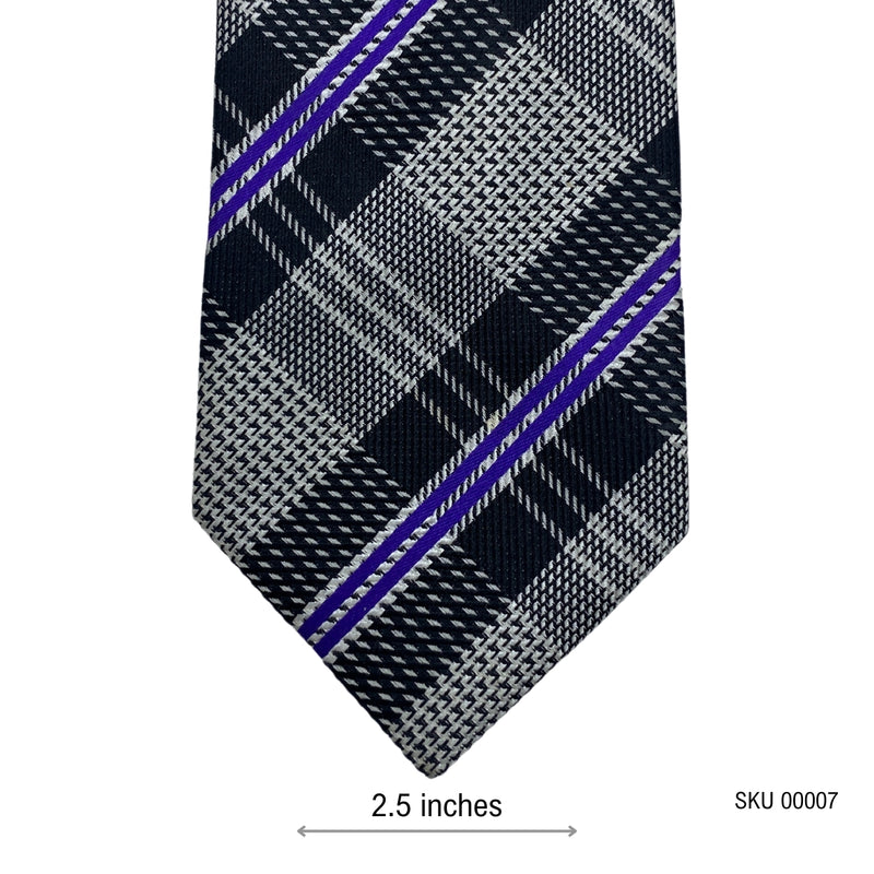 Next Classic Jacquard Plaid Striped Men's Tie