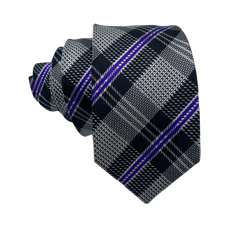 Next Classic Jacquard Plaid Striped Men's Tie