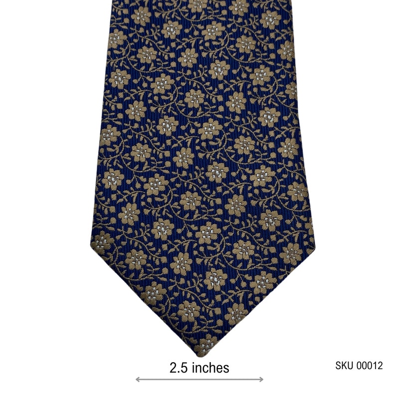 Brown Floral Nature-Inspired Men's Tie