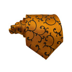 New Fashion Orange Plain Floral Men's Tie By Kai Long