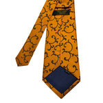 New Fashion Orange Plain Floral Men's Tie By Kai Long