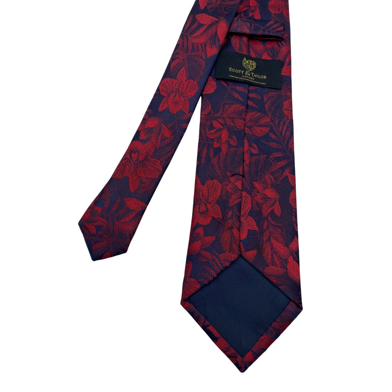 Scott & Taylor Dual Shade Floral Pattern Men's Tie