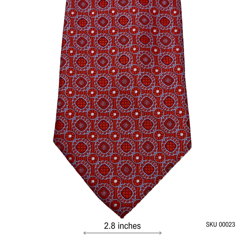 Circular Shapes Geometric Pattern Men's Tie by Double Two