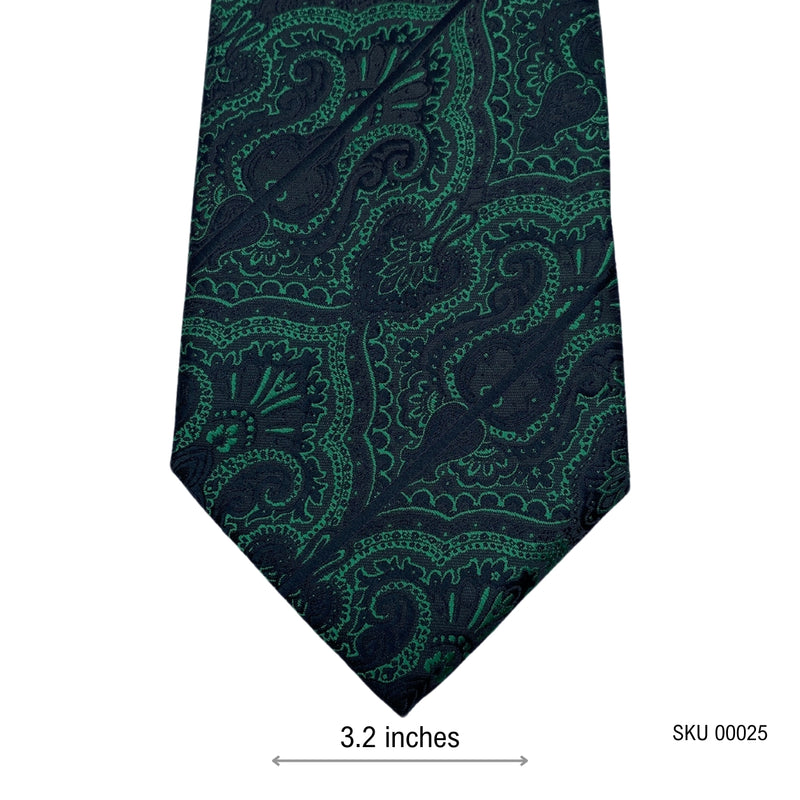 Fashion Habitat Unique Green Paisley Inspired Men's Tie