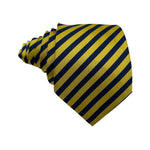 Hisdern Premium Gold Blue Stripes Men's Tie