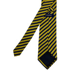 Hisdern Premium Gold Blue Stripes Men's Tie