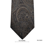 Cedar Wood State Brown Persian Inspired Paisley Pattern Men's Tie
