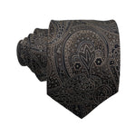 Cedar Wood State Brown Persian Inspired Paisley Pattern Men's Tie