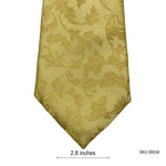 Fellini Royal Gold Floral Pattern Men's Tie