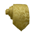 Fellini Royal Gold Floral Pattern Men's Tie