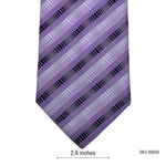 Shades of Purple Minimal Plaid Pattern Men's Tie by Remus Uomo