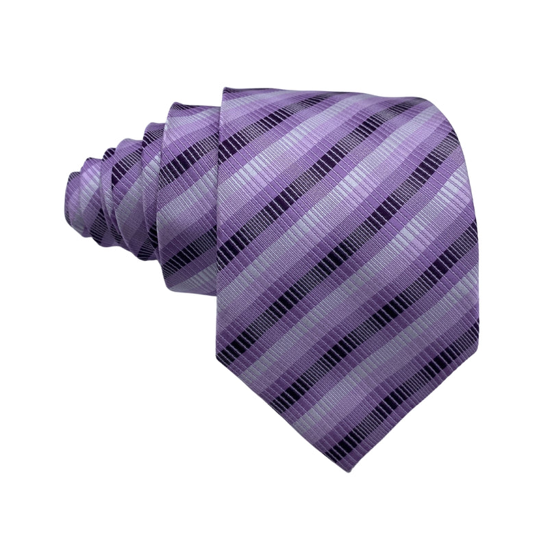 Shades of Purple Minimal Plaid Pattern Men's Tie by Remus Uomo
