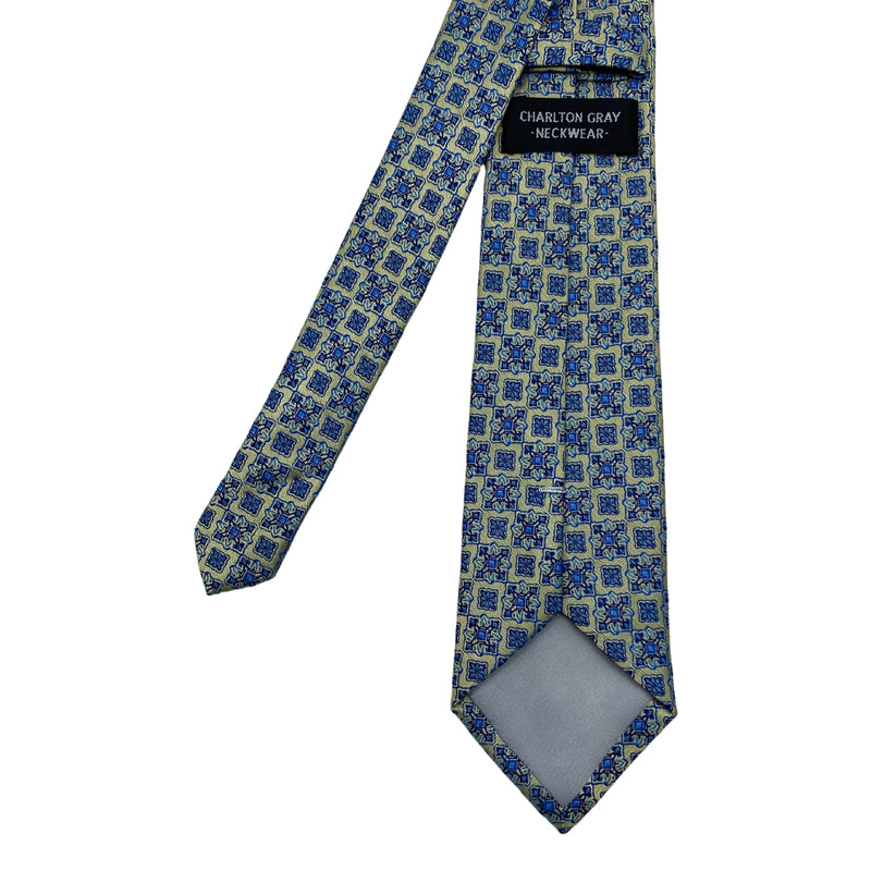 Charlton Gray Geometric Pattern Men's Tie