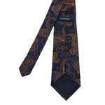 Hisdern Royal Orange Paisley Design Men's Tie