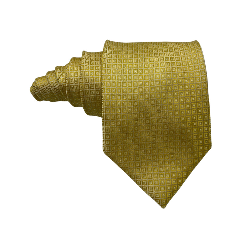 Designer Gold Self Textured Men's Tie