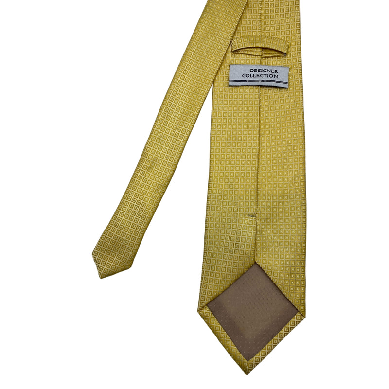 Designer Gold Self Textured Men's Tie
