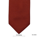 Modern Minimalist Dark Red Self Textured Men's Tie