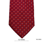Cedar Wood State Red Mini Floral Pattern Men's Tie