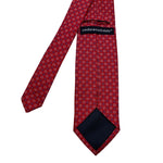 Cedar Wood State Red Mini Floral Pattern Men's Tie