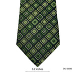 Folkespeare Shades of Green Stylish Geometric Pattern Men's Tie
