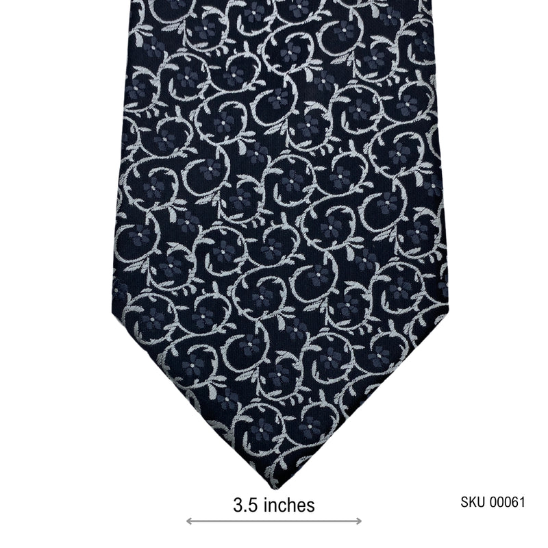 Cedar Wood State Classy Floral Pattern Men's Tie