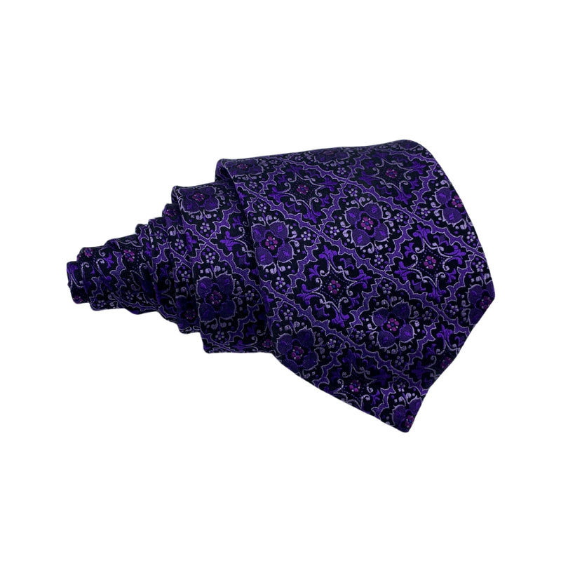 Royal Luxury Geometric Pattern Men's Tie by St. Bernard