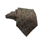 Shades of Brown Minimalist Paisley Pattern Men's tie