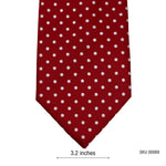 Dapper Red Men's Tie with White Dots by Thomas Nash