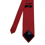 Dapper Red Men's Tie with White Dots by Thomas Nash