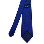 Fellini Graphic Floral Pattern Luminous Blue Men's Tie