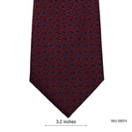 Maroon Mini Paisley Pattern Men's Tie by TU