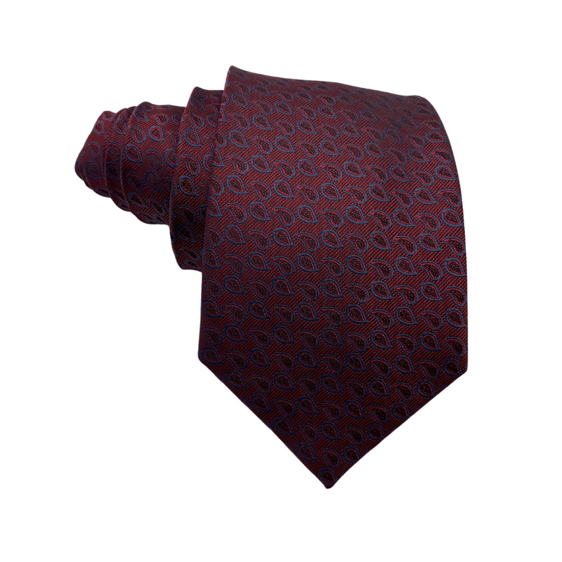Maroon Mini Paisley Pattern Men's Tie by TU
