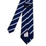 Premium Bold Blue with Silver Stripes Men's Tie by F&F