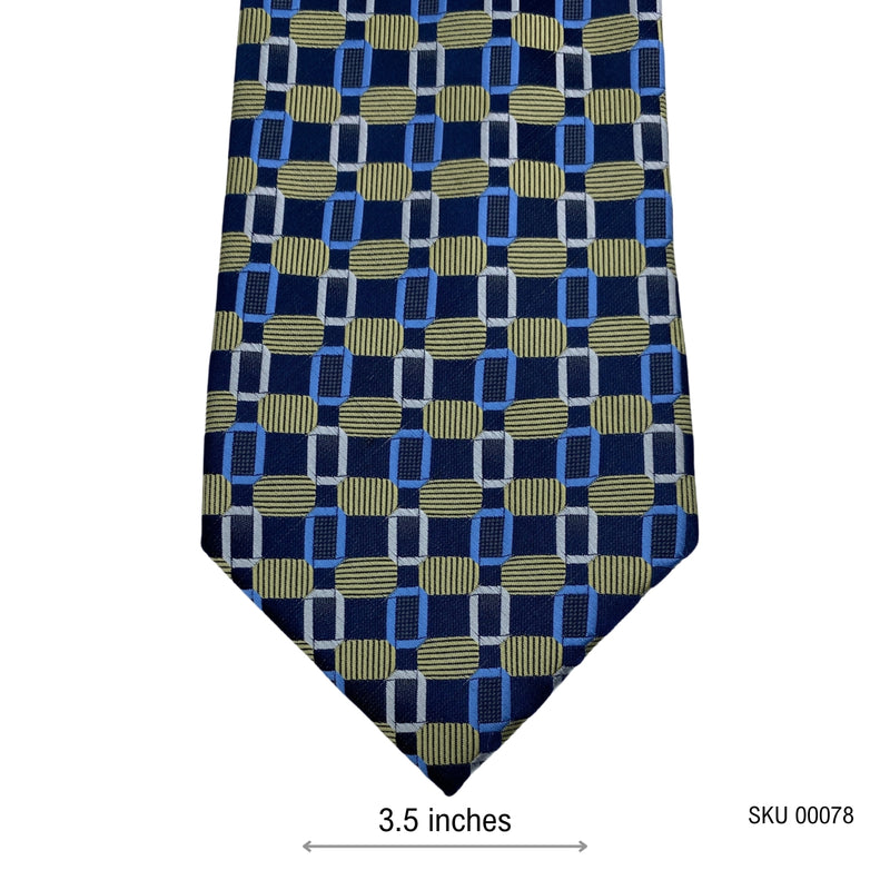 Charming Multi-Color Geometric Pattern Men's Tie