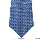 Jim Thompson Cool Blue Premium Silk Elephant Print Men's Tie