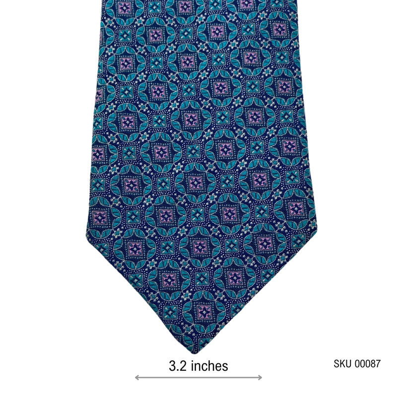 Dapper Geometric Pattern Silk Men's Tie by Favourbrook