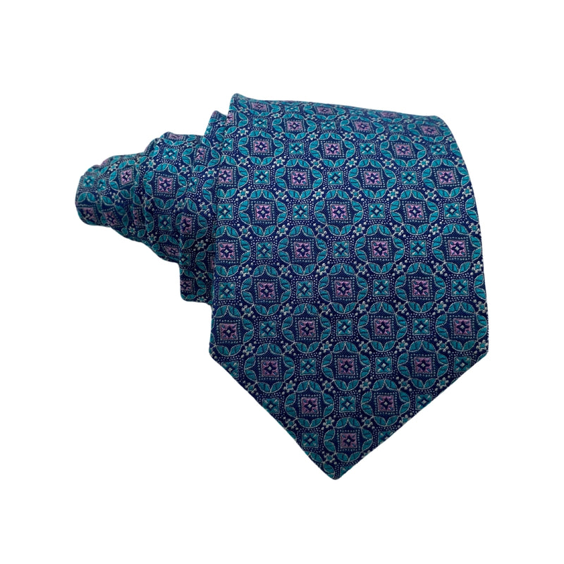 Dapper Geometric Pattern Silk Men's Tie by Favourbrook