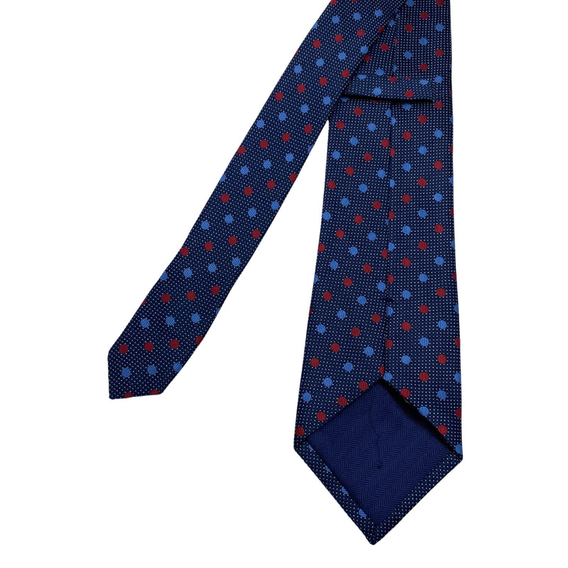 Marks & Spencer Bright Red and Blue Polka Dots Men's Tie
