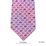 Mini Blue Fish Pink Men's Novelty Tie by Marks & Spencer
