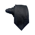 Ben Sherman Black Silk Self Textured Paisley Pattern Men's Tie