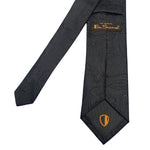 Ben Sherman Black Silk Self Textured Paisley Pattern Men's Tie