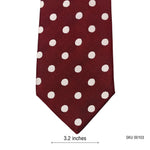Dark Red Light Polka Dots Men's Tie by Taylor & Wright