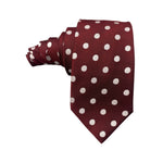 Dark Red Light Polka Dots Men's Tie by Taylor & Wright