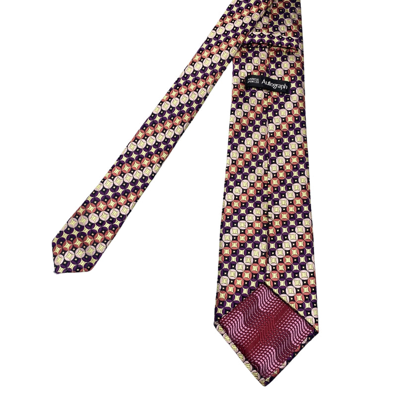 Marks & Spencer Autograph Colorful Circular Geometric Pattern Men's Tie