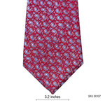 Bernard Weatherill Silk Red Stylish Mini Blue Paisley Pattern Men's Tie