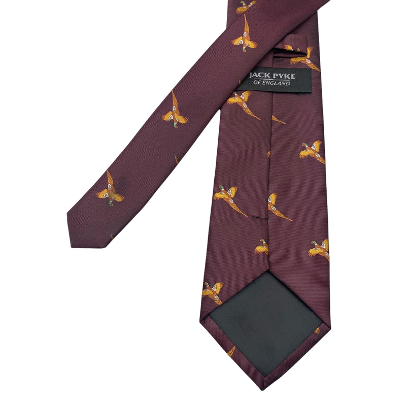 Jack Pyke Maroon Novelty Bird Men's Tie